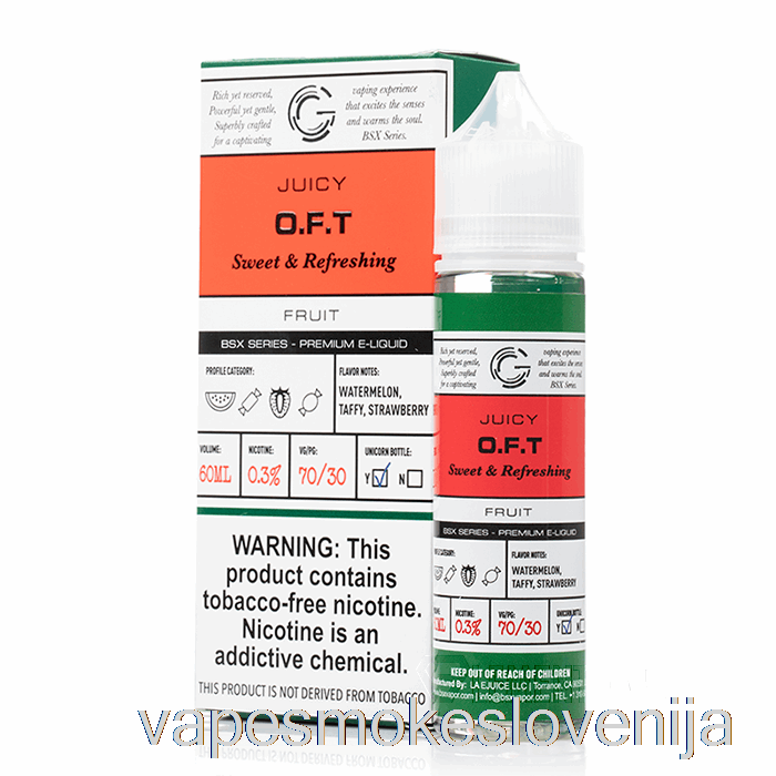 Vape Za Enkratno Uporabo Oft - Bsx Series - 60ml 0mg